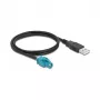 HSD Z kabel Female to USB 2.0 Type-A Male 1m DeLOCK