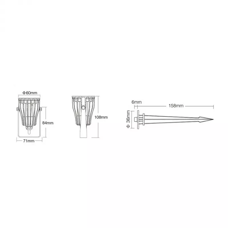 Synergy 21 Lampa ogrodowa LED 6W RGB-CCT z radiem i WiFi IP66 Zigbee+ (FUTC04ZR)