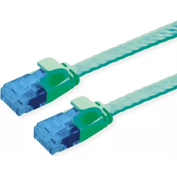 Kabel krosowy VALUE kat. 6A (klasa EA) UTP, extra płaski, zielony, 0,5 m (21.99.2040)