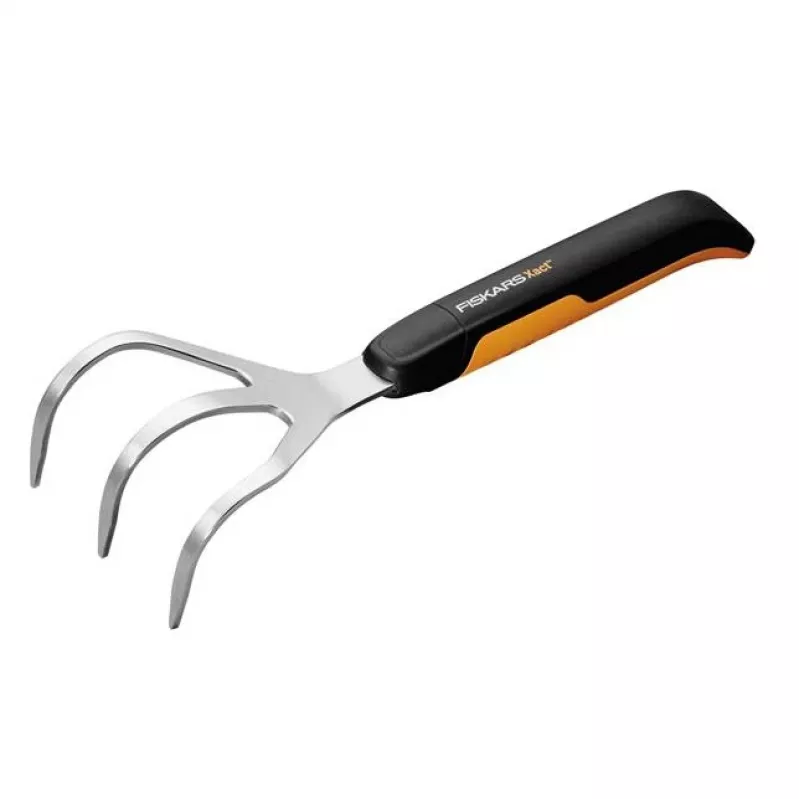 Fiskars Xact Czarny, ręczny kultywator ze stali nierdzewnej