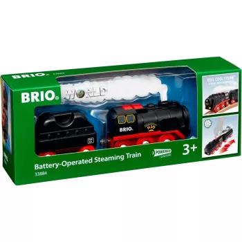 Brio - Lokomotywa parowa zasilana bateriami z zbiornikiem na wodę, wiek 3+