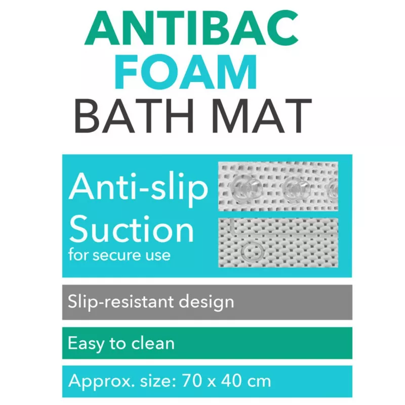 Mata łazienkowa Beldray LA032722UFFEU7 Antibac Foam – antybakteryjna mata podłogowa z pianki