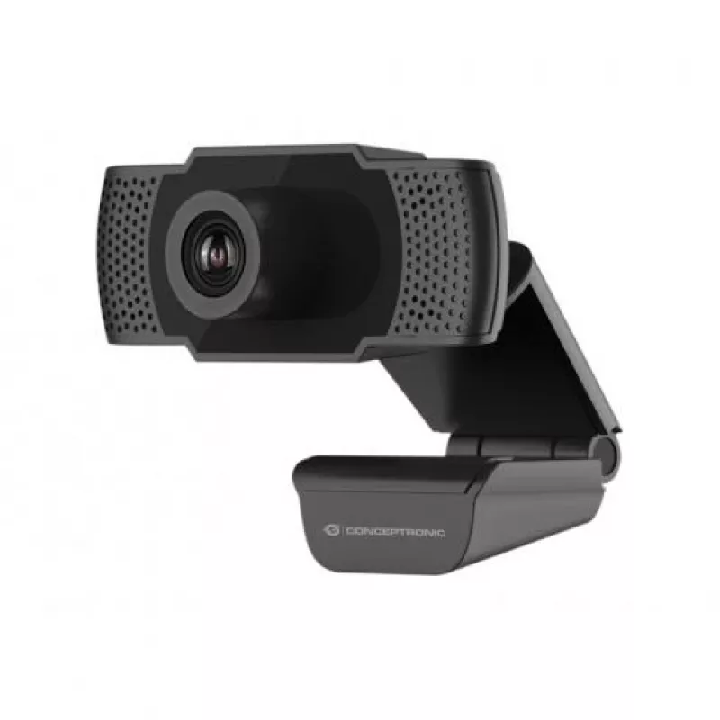 Conceptronic AMDIS 1080P Full HD Webcam with Microphone, 2 MP, 1920 x 1080 pixels, Full HD, 30 fps, H.264, M-JPEG, YUV, 90°