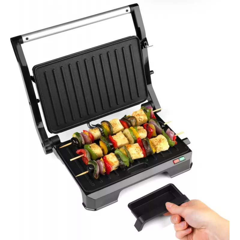 Elektryczny grill zdrowotny 2-w-1 Progress EK5854PVDE z nieprzywierającymi płytami i regulacją temperatury