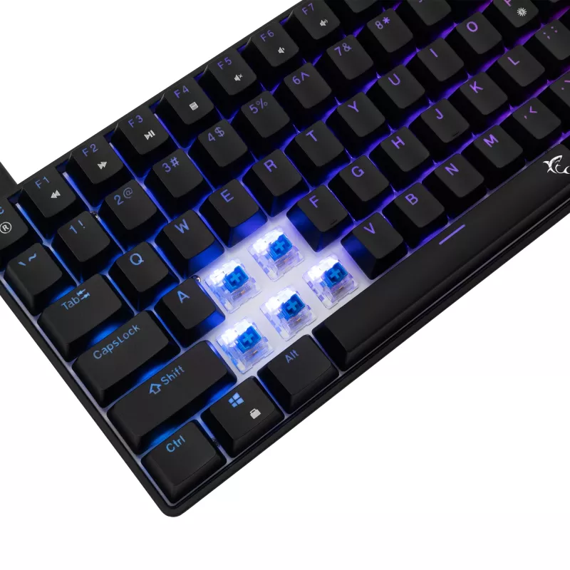 Klawiatura mechaniczna White Shark GK-005121 z podświetleniem RGB i przełącznikami niebieski