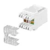 Keystone jack GOOBAY Cat5 UTP z przyłączem LSA, biały