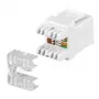 Keystone jack GOOBAY Cat5 UTP z przyłączem LSA, biały
