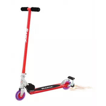 Classic scooter Razor S Spark Sport — stalowa rama, składana, 2 koła, hamulec nożny, dla wieku 8+, maks. obciążenie 100 kg, czarno-czerwony