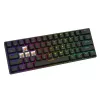 Mechaniczna klawiatura gamingowa SAVIO CzarnyOUT X2 PEACH — 61 klawiszy 60% QWERTY, RGB LED, hot-swap, USB Typ-A/Typ-C, odłączany kabel