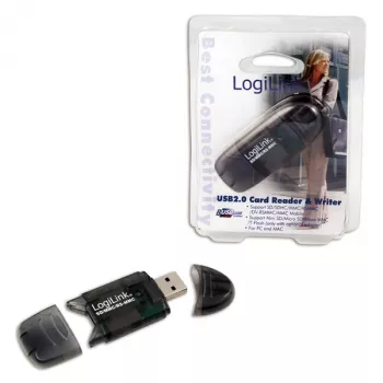Czytnik kart LOGILINK CR0007 USB 2.0 dla SD/MMC, czarny, do 480 Mbit/s