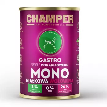 CHAMPER Gastro Monoprotein Wołowina - mokra karma dla psów - 400g