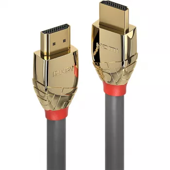 Kabel HDMI Lindy 10 m Standard, Gold Line, 10 m, HDMI Typ A (Standard), HDMI Typ A (Standard), 4096 x 2160 pikseli, Złoty, Szary