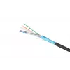 Sieciowy kabel Extralink Skrętka komputerowa CAT6 FTP (F/UTP) V2 Zewnętrzny 305M Czarny