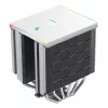 Chłodzenie powietrzne DeepCool AK620 Digital SE biały — dwa wentylatory 120 mm, 6 ciepłowodów, PWM, obsługa LGA 1700, wbudowany wyświetlacz