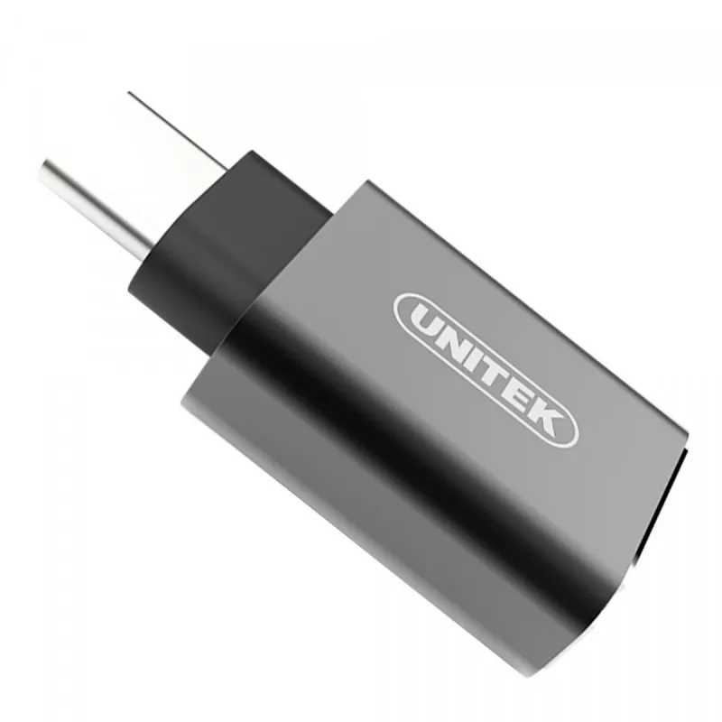 UNITEK Y-A025CGY przejściówka/adapter interfejsu USB Type-C na USB Type-A, metaliczny