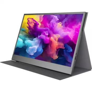 Denver PMO-15604 Monitor LED EEK B (A - G) 39,6 cm (15,6 cala) 16:9 30 ms Mini HDMI™, USB-C®, Słuchawki (gniazdo 3,5 mm) [Klasa energetyczna B] (PMO-15604)