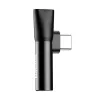 Baseus Audio Adapter USB-C na Mini Jack 3.5mm + USB-C (czarny)