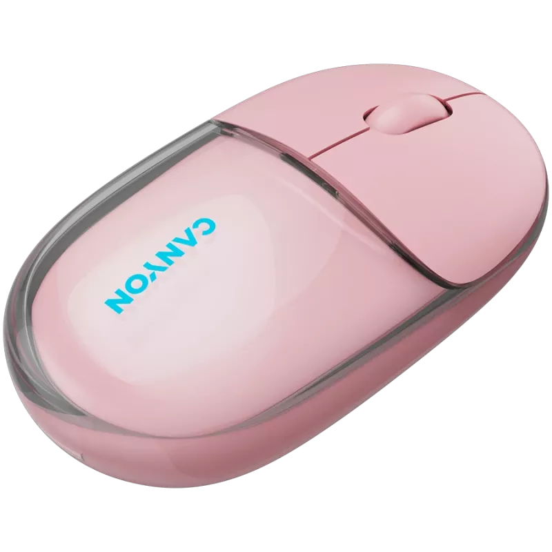 Mysz CANYON OnClick 24 BT/ Bezprzewodowa Przezroczysta/Różowa