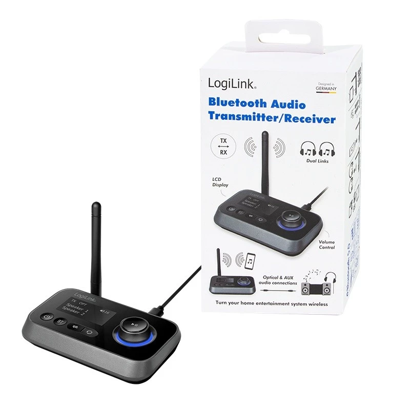 LogiLink BT0062 Nadajnik/odbiornik audio Bluetooth BT 5.0 zasięg 10 m