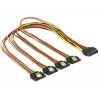 Kabel SATA DeLOCK 60158 0,5 m SATA 15-pin 4 x SATA 15-pin Wielokolorowy