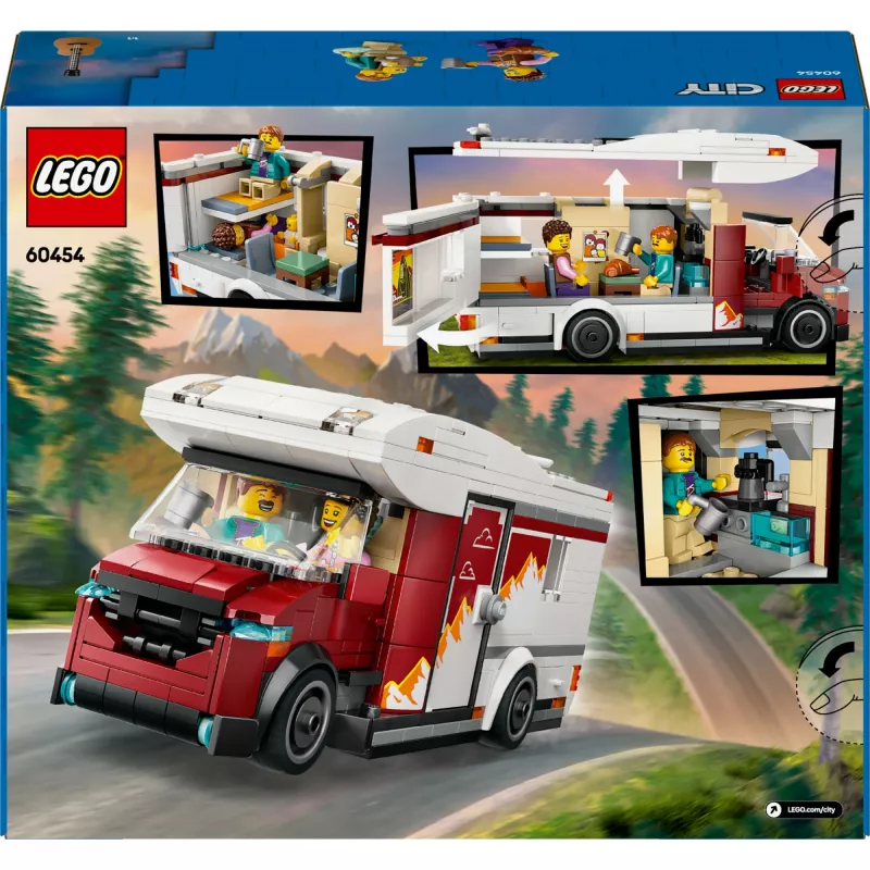Zestaw konstrukcyjny LEGO City Przyczepa Kempingowa Przygód 60454, 385 elementów, wysokość 80 mm, dla dzieci od 6 lat