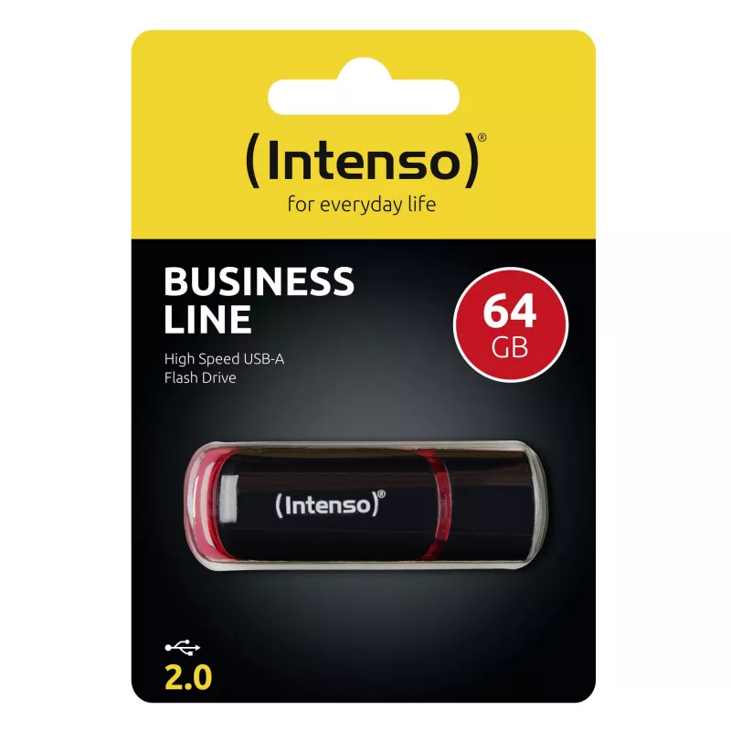 Pendrive Intenso 64 GB USB typu A 2.0 czarno-czerwony