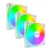 MONTECH RX120 PRO Biały 120mm ARGB Odwrócone Łopatki 3-szt.