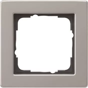 Ramka maskująca do łącznika, Gira E2 stal nierdzewna, 1-krotna (model 21133)