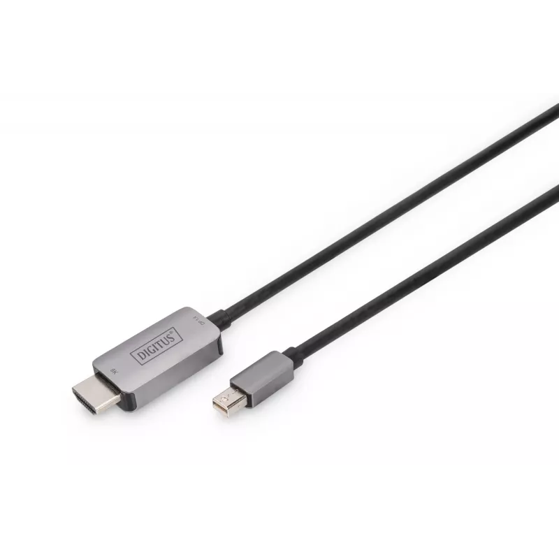 DIGITUS - Kabel adapter - Mini DisplayPort (M) do HDMI (M) - 1,0m - Obsługa 8K 60 Hz - Czarny (DB-340109-010-S)