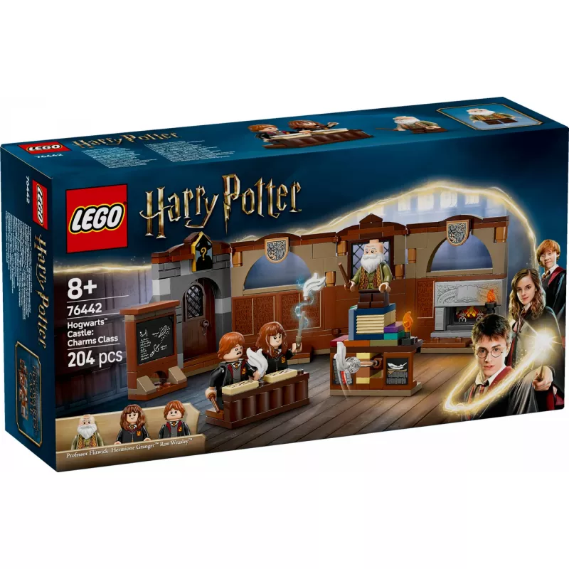 Zestaw konstrukcyjny LEGO Harry Potter Zamek Hogwart Klasa Zaklęć 76442 — 204 elementy, 3 minifigurki, dla dzieci od 8 lat