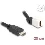 DeLOCK Keystone Module kabel HDMI męski na żeński 45° kątowy 8K 60 Hz 20 cm czarny