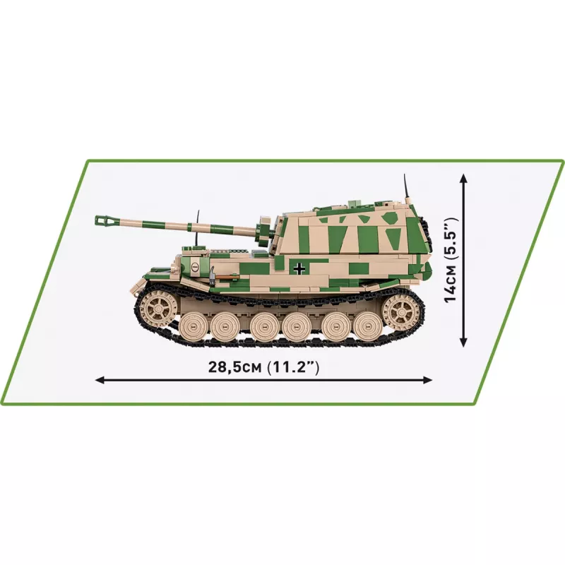 Cobi Historical Collection WWII SD. Pojazd. Czołg Ferdinand, Wielokolorowy
