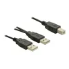 Kabel USB DeLOCK USB-B/USB-A 1 m Czarny