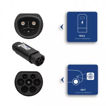 Akyga AK-SC-E22 adapter do ładowania EV Tesla do GB/T 1-fazowy 32A