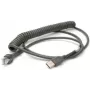 Kabel USB Honeywell, spiralny, długość: 2,9 m, kolor: czarny, do Voyager/Fusion/Focus (53-53235-N-3)
