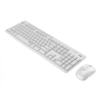 Logitech MK295 Silent – zestaw klawiatury i myszy – bezprzewodowy – 2,4 GHz – włoski – złamana biel