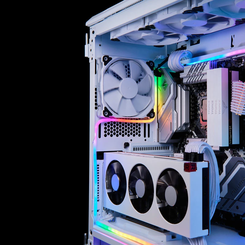 Taśma LED Phanteks PH-NELEDKT_M5_WT01 — uniwersalna 550 mm, 5 V, 5,7 W, czarna