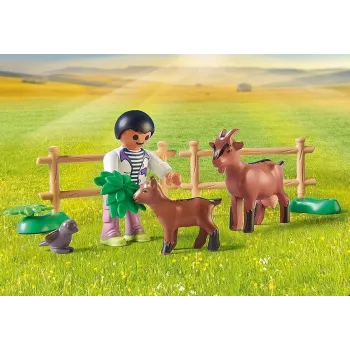 Playmobil 71442 Country: Traktor z przyczepą i zbiornikiem na wodę Świeże zbiory w gospodarstwie Nauka o środowisku Zabawa w odgrywanie ról Zestaw