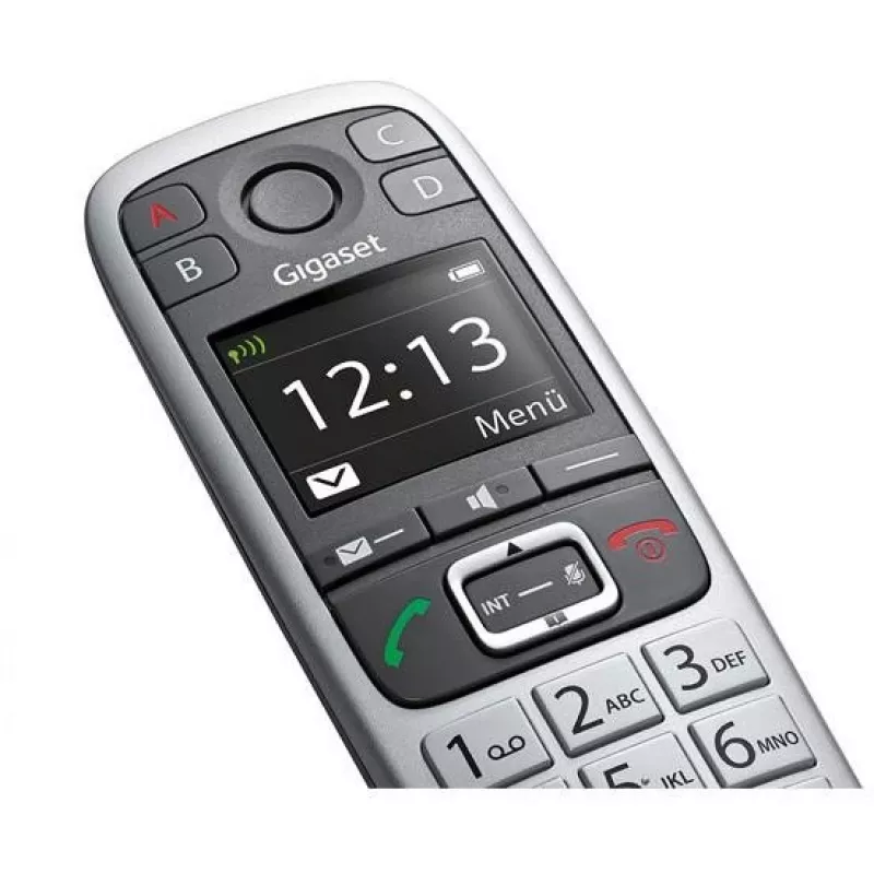Telefon Gigaset E560 DECT z identyfikacją rozmówcy, czarno-srebrny