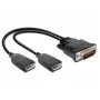 Przejściówka wideo DeLOCK 65354 DMS na 2 x DisplayPort Czarny