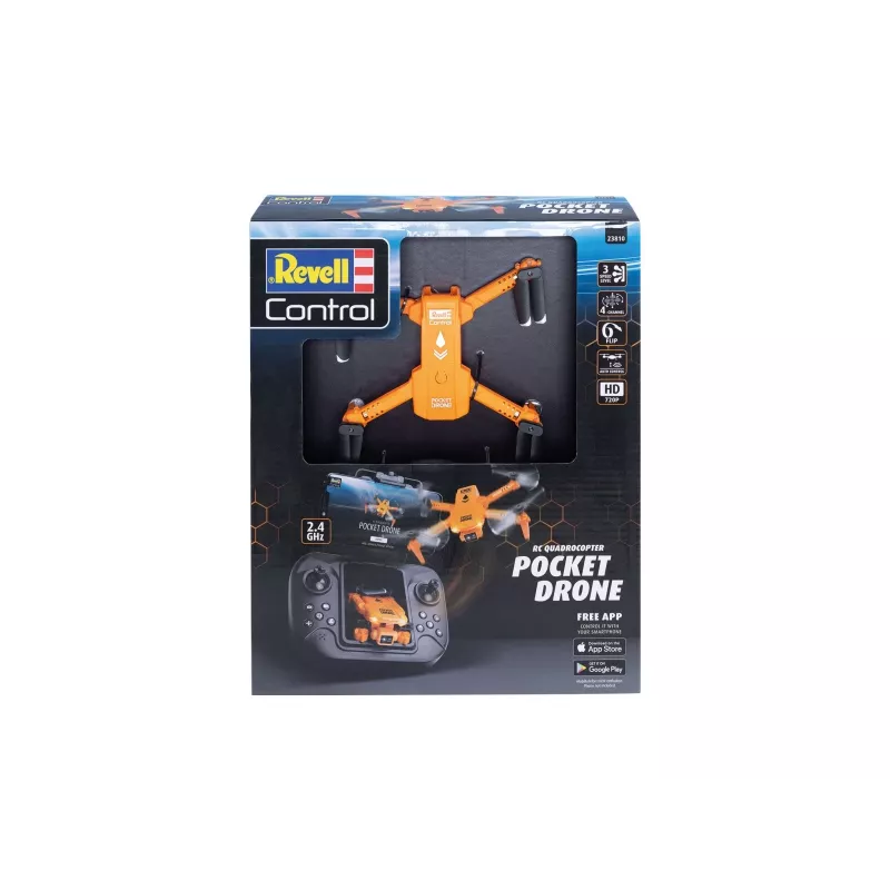 Quadrocopter RC REVELL Pocket Drone 23810 — 2,4 GHz, pilotów 4-kanałowe