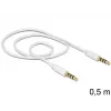 Kabel audio 3,5 mm DeLOCK 83439 0,5 m biały
