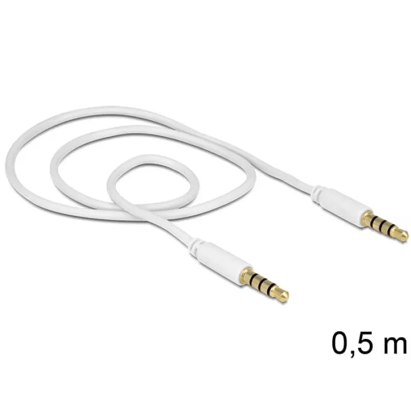 Kabel audio 3,5 mm DeLOCK 83439 0,5 m biały