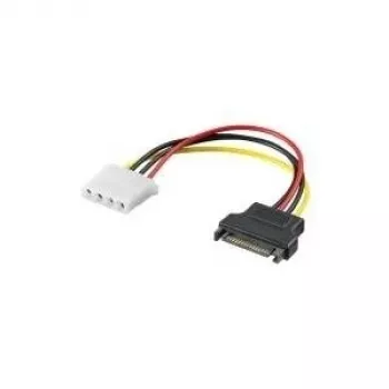 Wentronic Goobay Wewnętrzny kabel zasilający do PC, żółto-czerwony - 13,30 cm (5,25) Złącze > Wtyk SATA (93634)