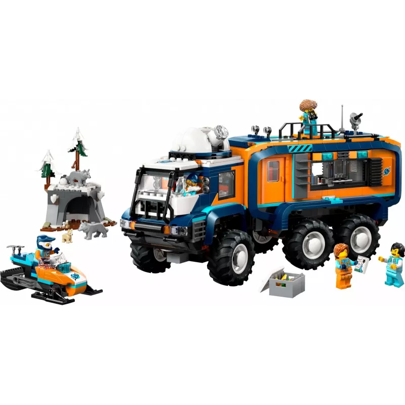 LEGO City Arctic Explorer Truck 60471 — zestaw 1064 elementów z 4 minifigurkami, mobilnym laboratorium, dla dzieci od 8 lat