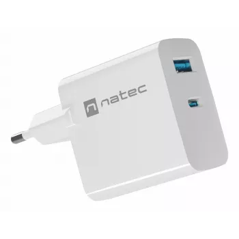 NATEC NUC-2144 Ładowarka do urządzeń mobilnych Uniwersalna Biała AC Szybkie ładowanie Wewnętrzna