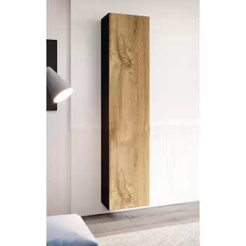 Cama pełna Szafka VIGO '180' 180/40/30 czarny/dąb wotan