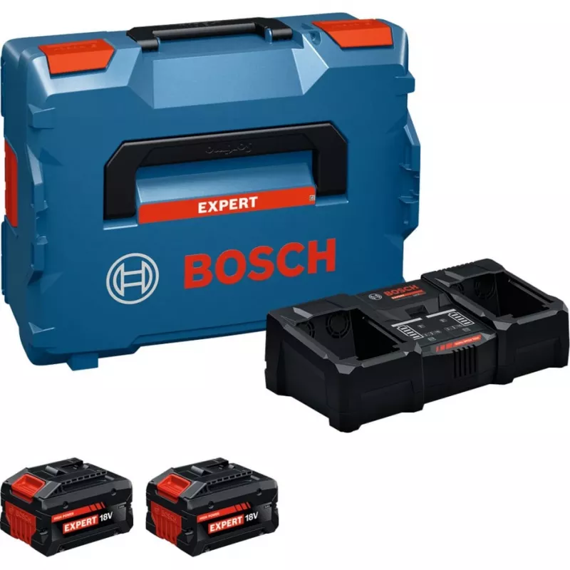 Bosch EXPERT 18V zestaw startowy z 2 akumulatorami i ładowarką w L-BOXX