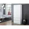 Szafa Top E Shop SZAFA MALWA B 5 półek 2 drzwi uchylne Biała 900×500×1800 mm