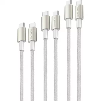 4smarts USB-C do USB-C Kabel PremiumCord 100W 3m Biały - 3 m - USB C - USB C - USB 2.0 - 0,48 Gbit/s - Biały